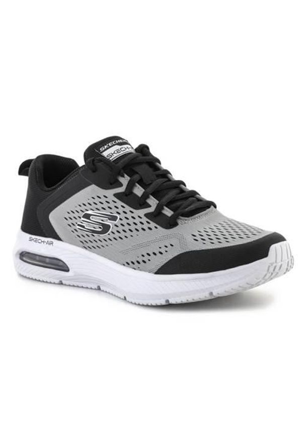 skechers - Buty do chodzenia męskie Skechers Dyna Air Pelland. Zapięcie: sznurówki. Kolor: szary. Materiał: tkanina. Szerokość cholewki: normalna. Sport: turystyka piesza