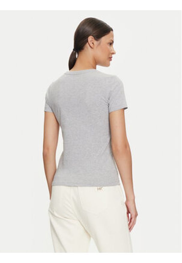 Guess Jeans T-Shirt W4YI01 J1314 Szary Slim Fit. Kolor: szary. Materiał: bawełna