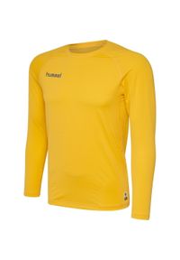 Koszulka termoaktywna z długim rękawem dla dorosłych Hummel First Performance. Kolor: żółty. Materiał: jersey. Długość rękawa: długi rękaw. Długość: długie #1