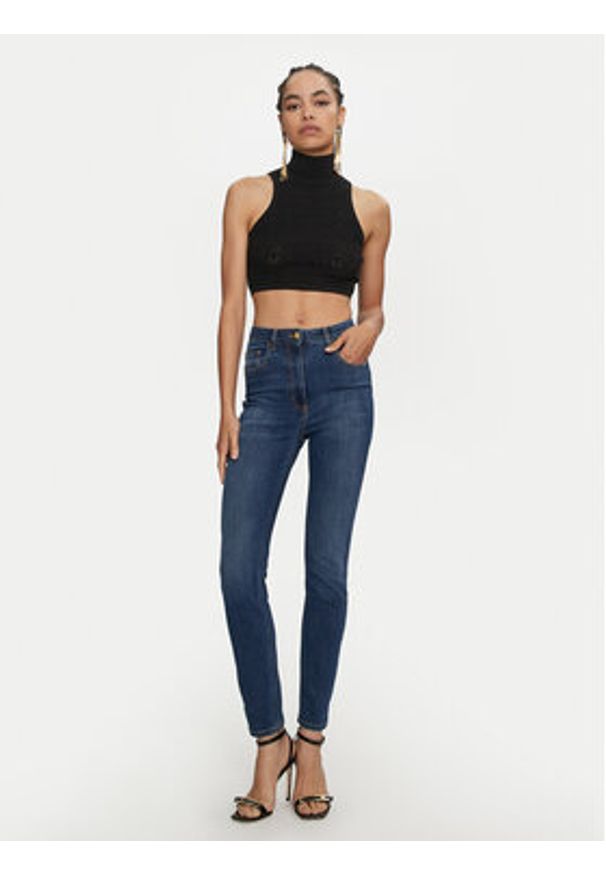 Elisabetta Franchi Jeansy PJ-68S-46E2-V320 Granatowy Skinny Fit. Kolor: niebieski