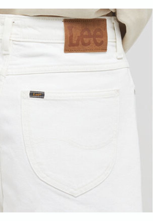 Lee Szorty jeansowe Stella L37EGVA60 112330595 Écru Regular Fit. Materiał: lyocell, bawełna