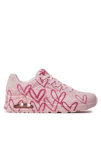 skechers - Skechers Sneakersy Uno Spread The Love 155507/LTPK Różowy. Kolor: różowy. Materiał: skóra