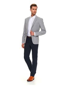 TOP SECRET - Spodnie długie męskie chino, regular. Okazja: do pracy, na co dzień. Kolor: niebieski. Materiał: materiał. Długość: długie. Styl: casual, elegancki #1
