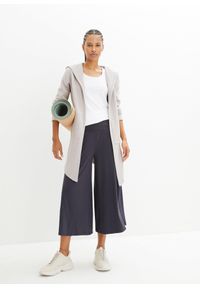 bonprix - Spodnie culotte, długość do łydki. Kolor: niebieski. Materiał: materiał. Styl: sportowy, klasyczny