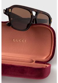 Gucci okulary przeciwsłoneczne męskie kolor brązowy. Kolor: brązowy #4