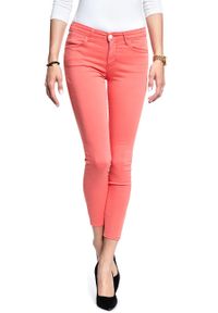 Wrangler - SPODNIE WRANGLER DAMSKIE SKINNY CROP CORAL W28MHL12B. Materiał: materiał #10