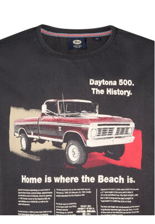 Petrol Industries T-Shirt M-1050-TSR604 Czarny Regular Fit. Kolor: czarny. Materiał: bawełna