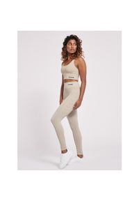 Damskie legginsy mid-rise Hummel Clea. Kolor: szary. Sport: joga i pilates