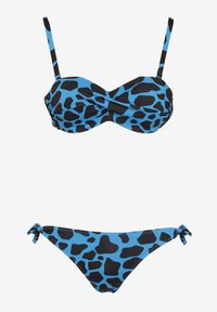 Renee - Niebieskie Bikini 3-częściowe Biustonosz i Majtki Figi w Dwóch Wariantach Milanisse. Kolor: niebieski. Wzór: gładki #5