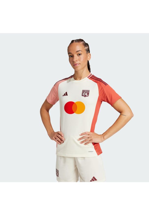 Adidas - Koszulka Olympique Lyonnais 24/25 Third. Kolor: biały. Materiał: materiał