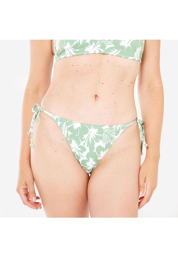 Dół kostiumu kąpielowego surfingowego damski Roxy Flower. Kolor: zielony. Materiał: nylon, elastan