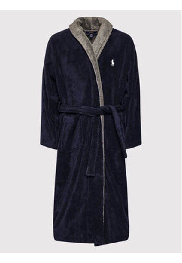 Polo Ralph Lauren Szlafrok 714854533001 Granatowy. Typ kołnierza: polo. Kolor: niebieski. Materiał: bawełna