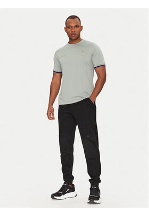 EA7 Emporio Armani Koszulka techniczna 7M000256 AF13537 U9024 Zielony Regular Fit. Kolor: zielony. Materiał: syntetyk