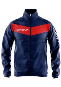 Wodoodporna Kurtka Givova Niebiesko-Czerwona dla Mężczyzn. Kolor: niebieski. Styl: elegancki. Sport: fitness