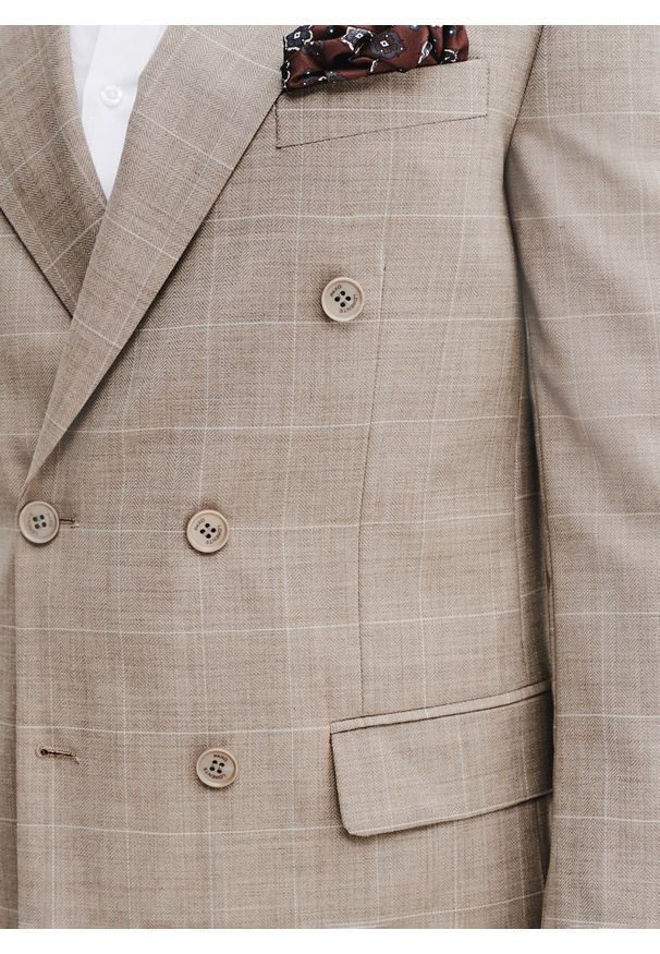 Pako Lorente - PAKO LORENTE – Dwurzędowa marynarka garniturowa w kratę. Materiał: wełna