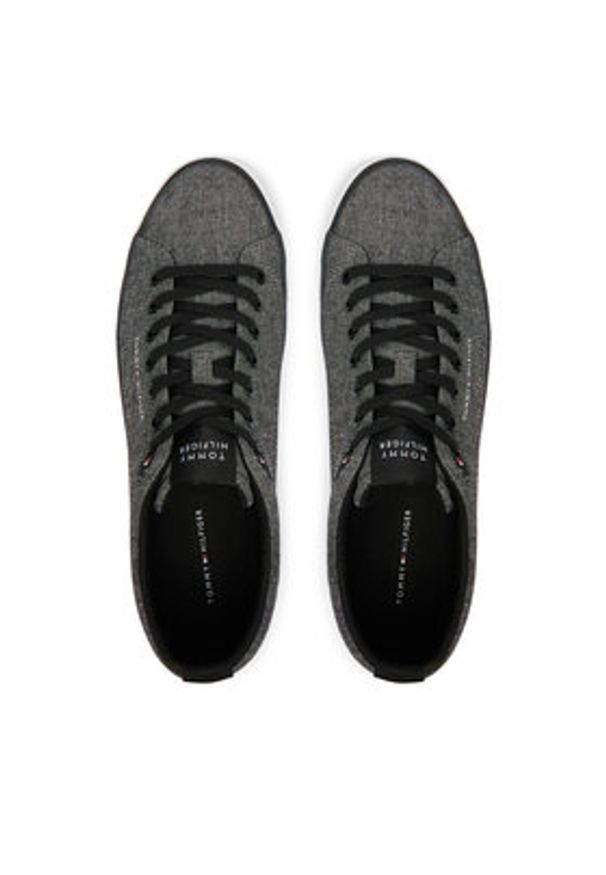 TOMMY HILFIGER - Tommy Hilfiger Tenisówki Th Hi Vulc Core Low Chambray FM0FM05818 Szary. Kolor: szary. Materiał: materiał