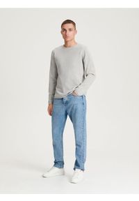 Reserved - Bawełniany sweter - jasnoszary. Kolor: szary. Materiał: bawełna #1
