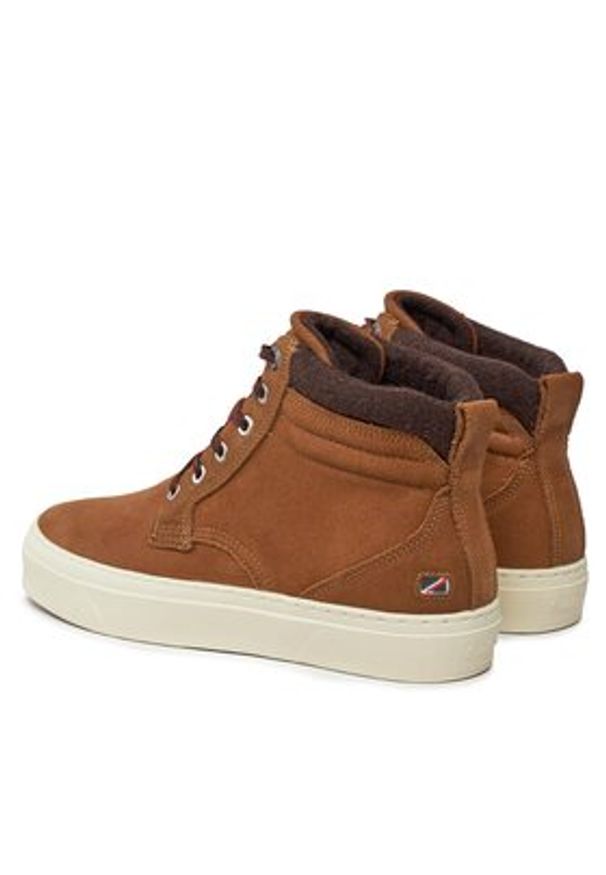 Pepe Jeans Sneakersy PMS30998 Brązowy. Kolor: brązowy. Materiał: skóra, zamsz