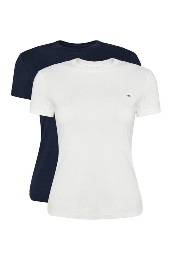 Tommy Jeans Komplet t-shirtów DW0DW21366 Kolorowy Slim Fit. Materiał: bawełna. Wzór: kolorowy