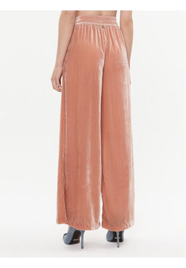 TwinSet - TWINSET Spodnie materiałowe 232TT2202 Różowy Relaxed Fit. Kolor: różowy. Materiał: syntetyk