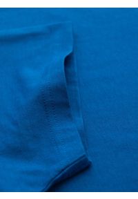 Ombre Clothing - Męski klasyczny bawełniany T-shirt BASIC - niebieski V12 - Rozmiar: XXL. Okazja: na co dzień. Kolor: niebieski. Materiał: bawełna. Styl: klasyczny #7