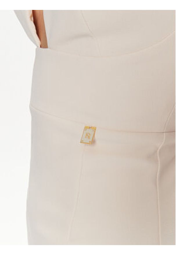 Elisabetta Franchi Sukienka koktajlowa AB-514-41E2-V300 Beżowy Slim Fit. Kolor: beżowy. Materiał: syntetyk. Styl: wizytowy