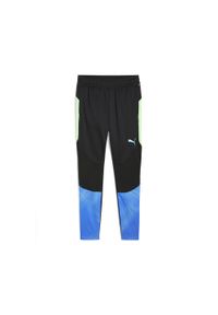 Puma - Męskie spodnie treningowe individualFINAL PUMA Black Fizzy Apple Yellow. Kolor: wielokolorowy, żółty, czarny. Sport: piłka nożna, fitness #1