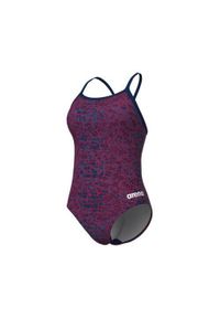 Damski kostium kąpielowy 1-częściowy Arena Snakeskin Lightdrop Back. Kolor: niebieski, wielokolorowy #1