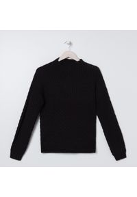 Sinsay - Gładki sweter ze stójką - Czarny. Typ kołnierza: kołnierzyk stójkowy. Kolor: czarny #1