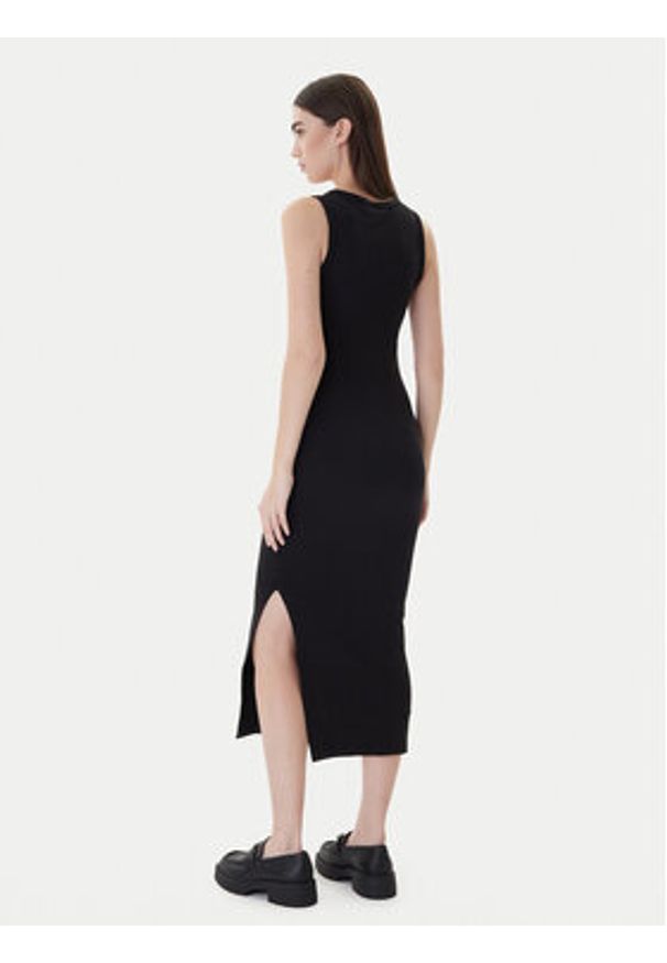 Hugo Sukienka codzienna Nalimera 50514521 Czarny Slim Fit. Okazja: na co dzień. Kolor: czarny. Materiał: bawełna. Typ sukienki: proste. Styl: casual