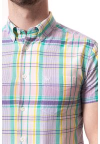 Wrangler - KOSZULA MĘSKA KRÓTKI RĘKAW WRANGLER SS 1PKT BUTTON-DOWN SEA PINK W5944NQWF 112129757. Typ kołnierza: button down. Materiał: bawełna. Długość rękawa: krótki rękaw. Długość: krótkie #4