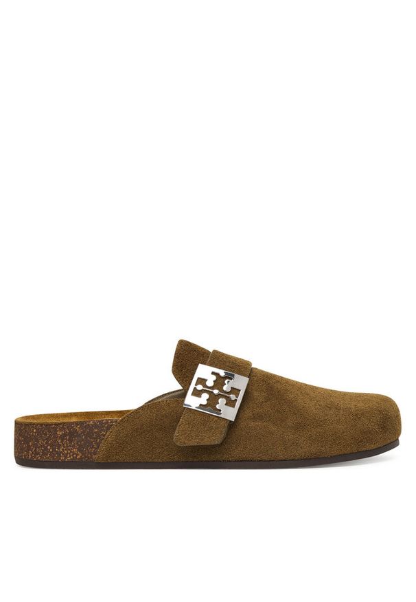 Klapki Tory Burch. Kolor: zielony