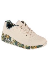 skechers - Buty sportowe Sneakersy damskie, Uno - Majestic Garden. Kolor: beżowy. Sport: turystyka piesza