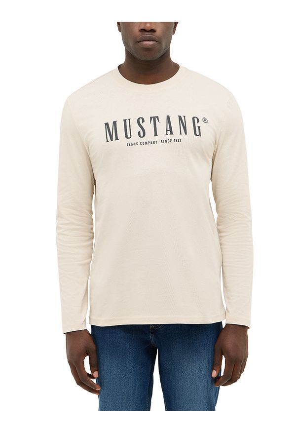 Męski Longsleeve Mustang Style Asheville Oatmeal 1016873 4092. Długość rękawa: długi rękaw