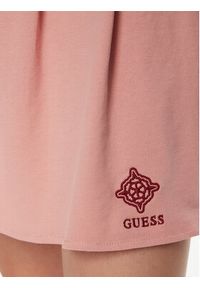 Guess Spódnica mini V5RD00 KCOK1 Różowy Regular Fit. Kolor: różowy. Materiał: bawełna #5