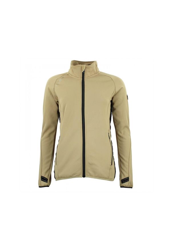 PEAK MOUNTAIN - Kurtka damska Peak Mountain Polarshel Aclimawz. Kolor: wielokolorowy, beżowy, brązowy. Sport: turystyka piesza