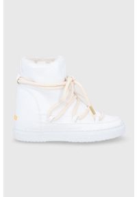 Inuikii Śniegowce kolor biały. Nosek buta: okrągły. Zapięcie: sznurówki. Kolor: biały. Materiał: guma