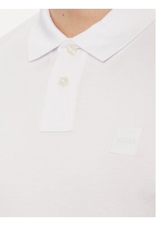 BOSS - Boss Polo Passenger 50507803 Biały Slim Fit. Typ kołnierza: polo. Kolor: biały. Materiał: bawełna