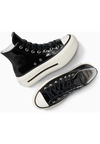 Adidasy Converse Chuck Taylor All Star Lift Double Stack, Dla obu płci. Kolor: czarny. Materiał: skóra ekologiczna, materiał. Model: Converse All Star. Sport: fitness