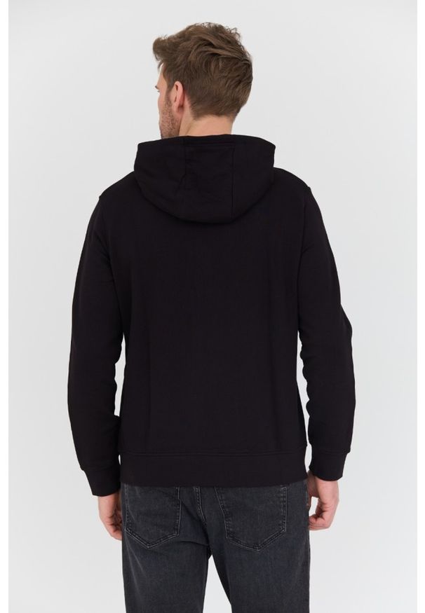 Armani Exchange - ARMANI EXCHANGE Czarna męska bluza z kapturem, Rozmiar S. Typ kołnierza: kaptur. Kolor: czarny