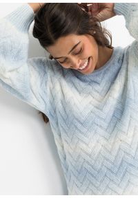 bonprix - Sweter boxy. Kolor: niebieski