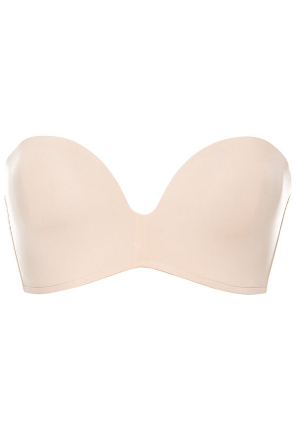 Wonderbra Biustonosz bardotka WB00032D Beżowy. Kolor: beżowy. Materiał: syntetyk