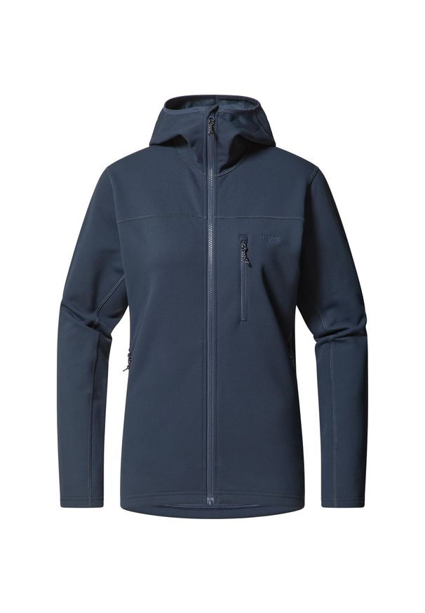 Damska kurtka turystyczna Haglöfs Rosson. Kolor: niebieski. Sport: turystyka piesza