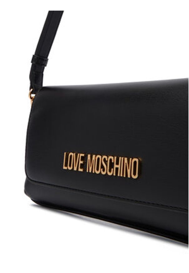 Love Moschino - LOVE MOSCHINO Torebka JC4058PP1NLO0000 Czarny. Kolor: czarny. Materiał: skórzane