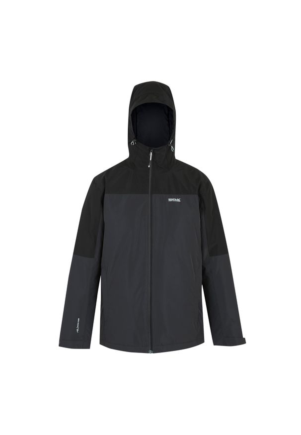 Regatta - Męska Wodoodporna Kurtka Ocieplana Thornridge. Kolor: czarny. Sport: turystyka piesza