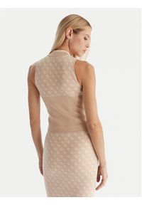 Guess Sweter W3YR26 Z37K0 Beżowy Slim Fit. Kolor: beżowy. Materiał: wiskoza #3