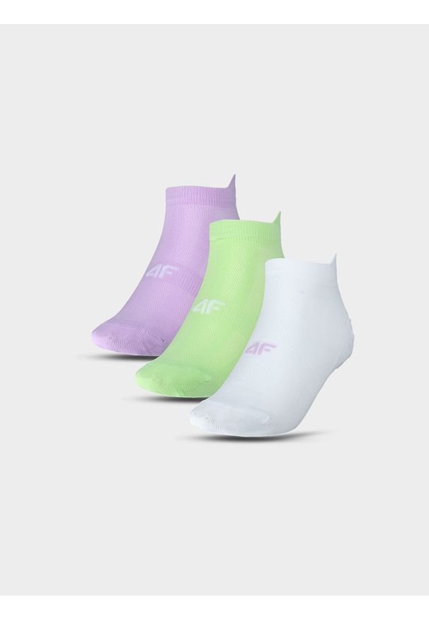 4f - 4F Skarpetki treningowe przed kostkę (3-pack) damskie - multikolor 39-42. Kolor: wielokolorowy. Materiał: materiał, włókno, syntetyk, elastan. Wzór: jednolity. Sport: kolarstwo, fitness