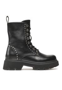 DeeZee Trzewiki WS5956-01 Czarny. Kolor: czarny. Materiał: skóra