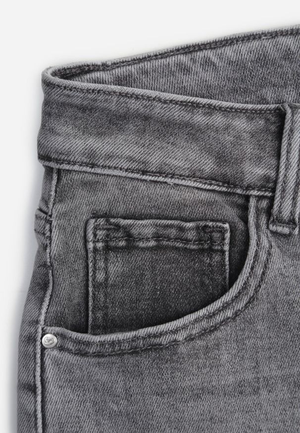 Renee - Szare Jeansy Flare Regular Waist z Bawełną i Dodatkiem Wiskozy Arritina. Okazja: na co dzień. Kolor: szary. Długość: krótkie. Styl: retro, klasyczny, casual