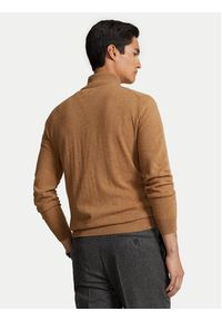 Polo Ralph Lauren Sweter 710876756013 Brązowy Regular Fit. Typ kołnierza: polo. Kolor: brązowy. Materiał: wełna